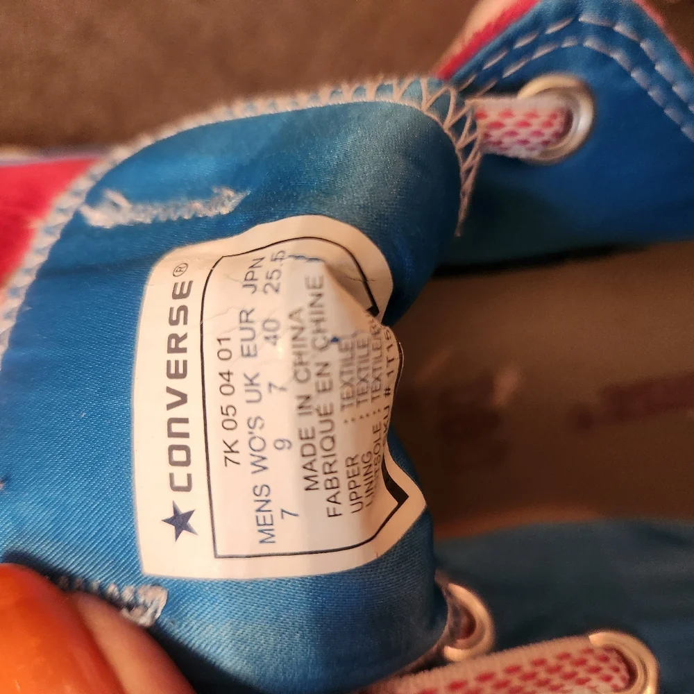 Hot pink suede converse. Unisex. Size 9 women. Size 7 men. - Picture 2 of 5